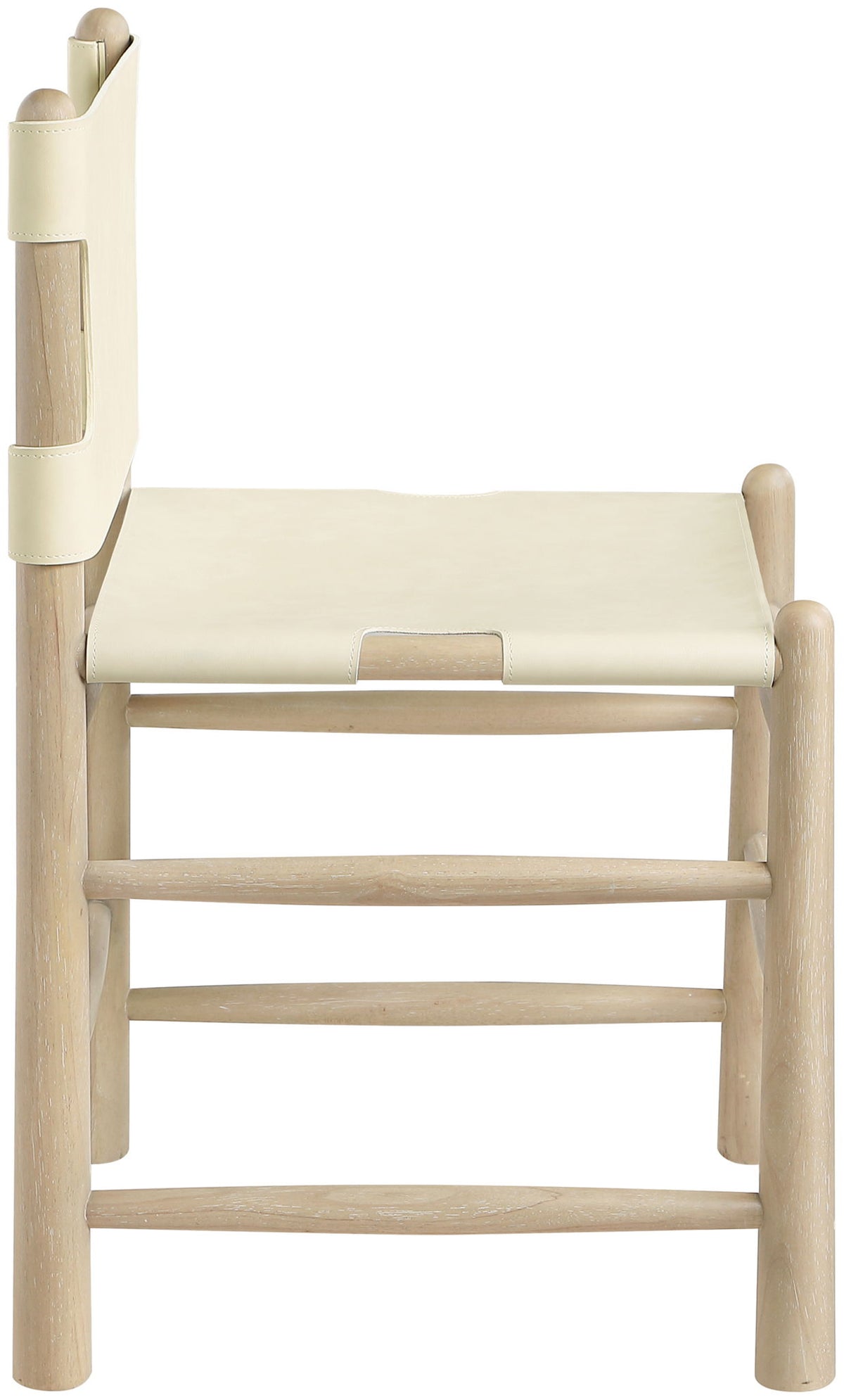 Santos - Vegan Leather Upholstered Dining Chair With Stained Natural Base (Set of 2)