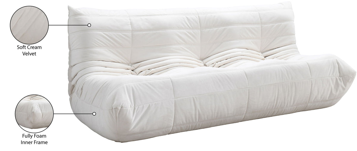 Relax - Velvet 77.75" Upholstered Sofa