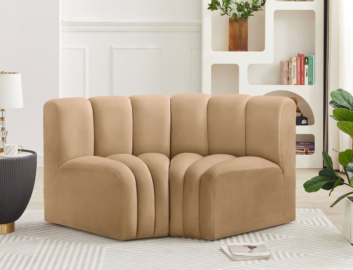 Arc - Velvet 2 Piece Modular Sofa