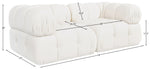 Orin - Velvet Performance Fabric Upholstered 2 Piece Modular Sofa (2 Corner Chairs)