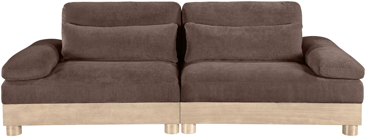 Turin - Chenille Fabric Upholstered Modular Sectional - Brown