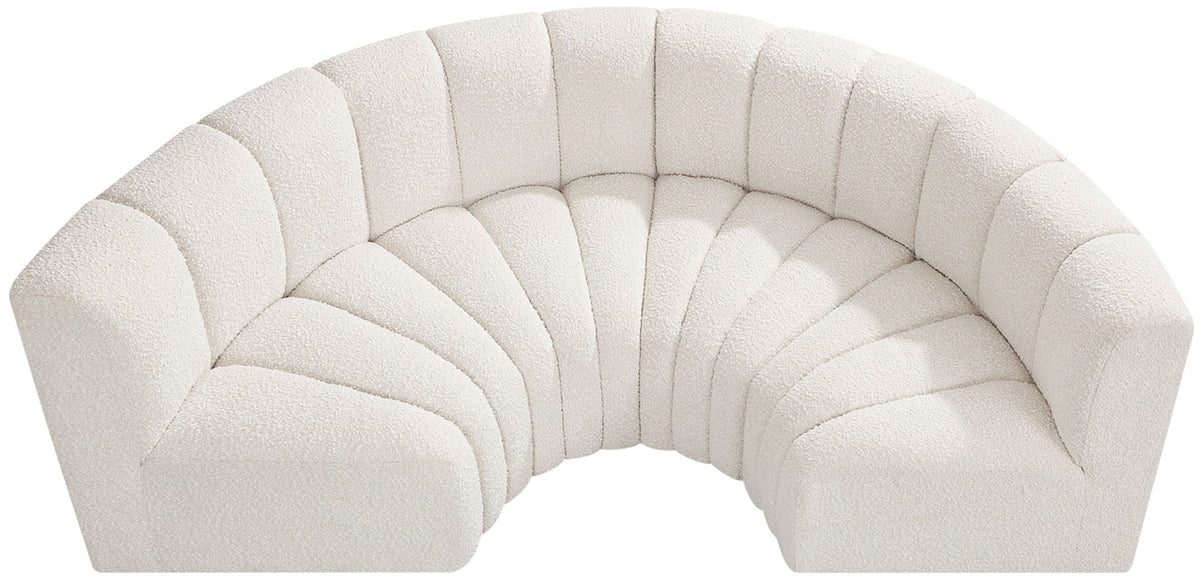 Arc - Boucle Fabric 4 Piece U-Shaped Modular Sofa