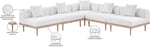 Laguna - 5 Piece 106.5" Upholstered Outdoor Patio Modular Sectional