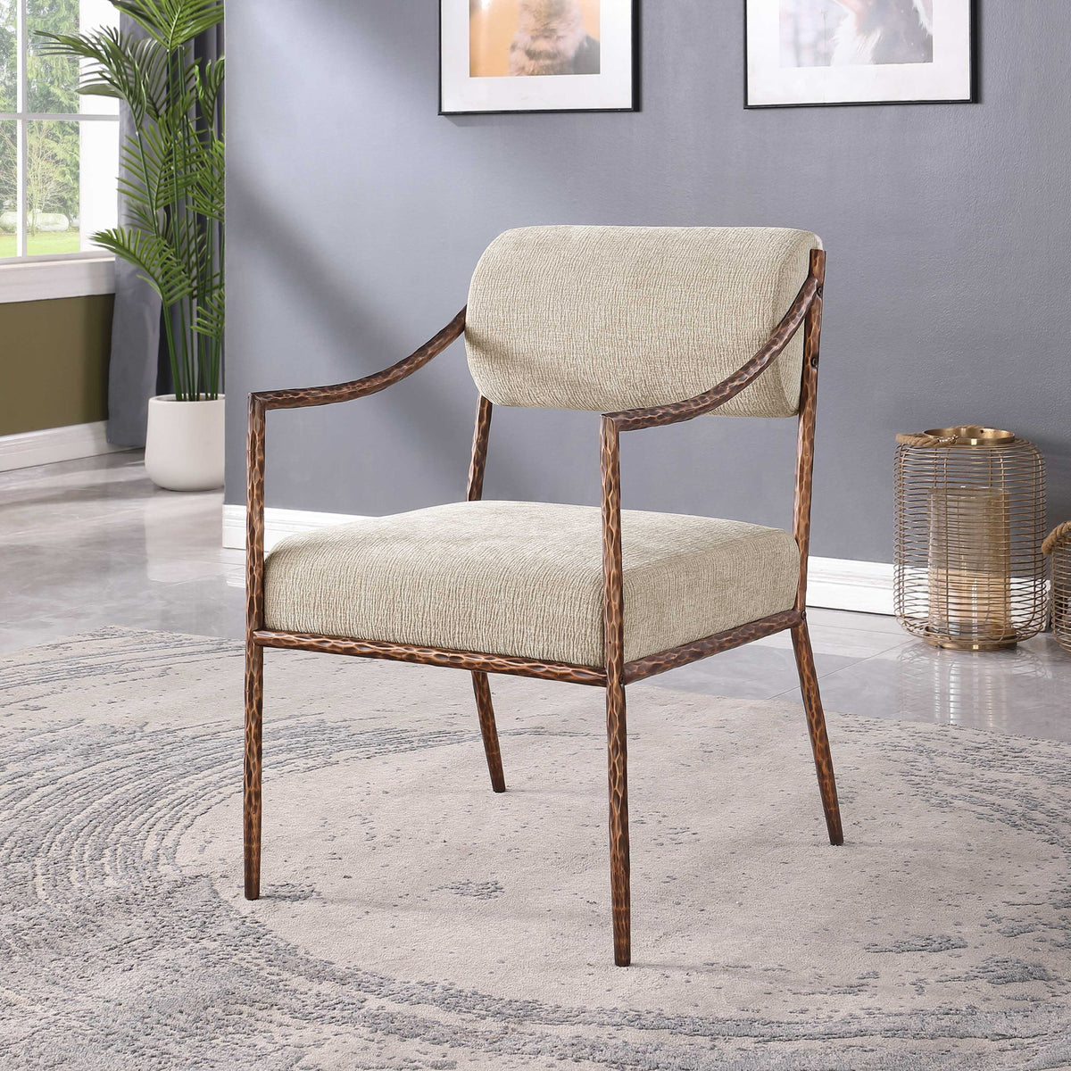 Bastille - Upholstered Dining Arm Chair (Set of 2) - Bronze Frame
