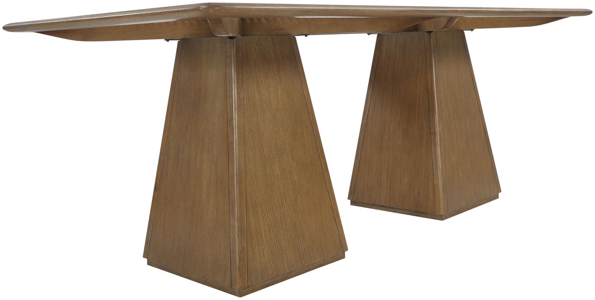 Atrium - Glass Top And Wood Base Dining Table