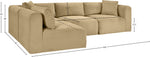 Shaggy - 4 Piece Modular Sectional