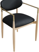 Riccio - Dining Arm Chair (Set of 2) - Natural And Gold Frame