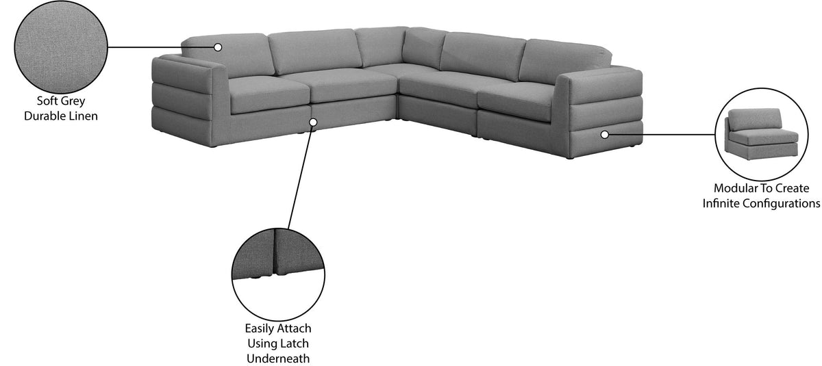 Beckham - 5 Piece Modular Corner Sectional