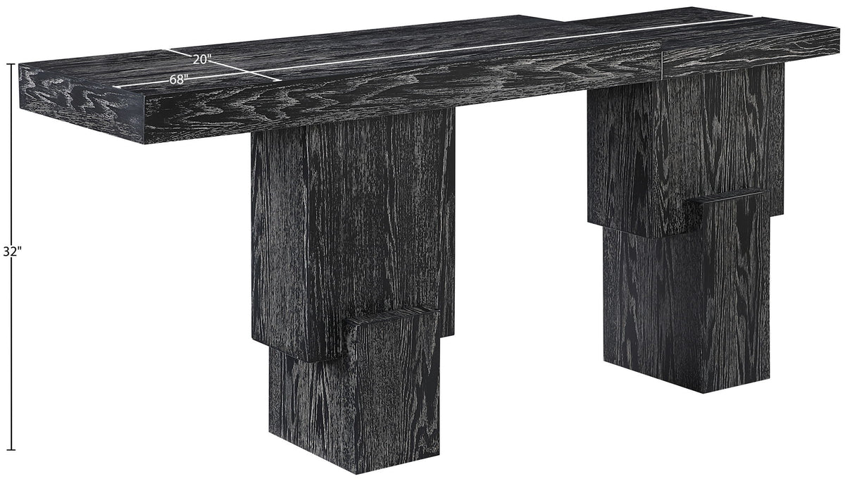 Anzio - Oak Veneer And Solid Wood Console Table