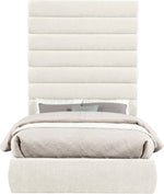 Adam - Chenille Fabric Bed With 89" Headboard