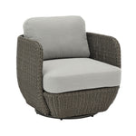 Amira - 3-Piece Outdoor Swivel Lounge Chair Conversation Set - Light Gray / Deep Bronze