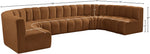Arc - Velvet Modular U-Shaped Sectional - Saddle