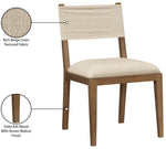 Avon - Linen Textured Performance Fabric Upholstered Dining Side Chair (Set of 2)