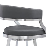 Saturn - Bar Height Bar Stool - Brushed Stainless Steel