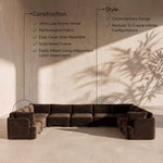 Hammond - Velvet Performance Fabric Upholstered 9 Piece Sectional