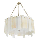 Stacked Deck - Pendant - White / Light Antique Brass