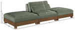 Turin - Chenille Fabric Upholstered Modular Sectional - Green