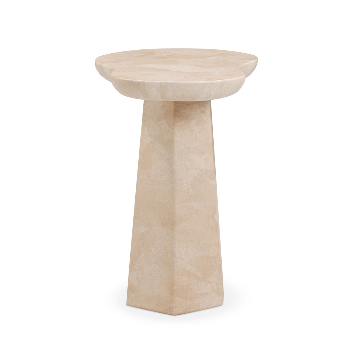Zaya - Faux Marble Side Table - Rose