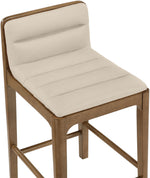 Ellis - Vegan Leather Upholstered Counter Stool (Set of 2) - Brown Base