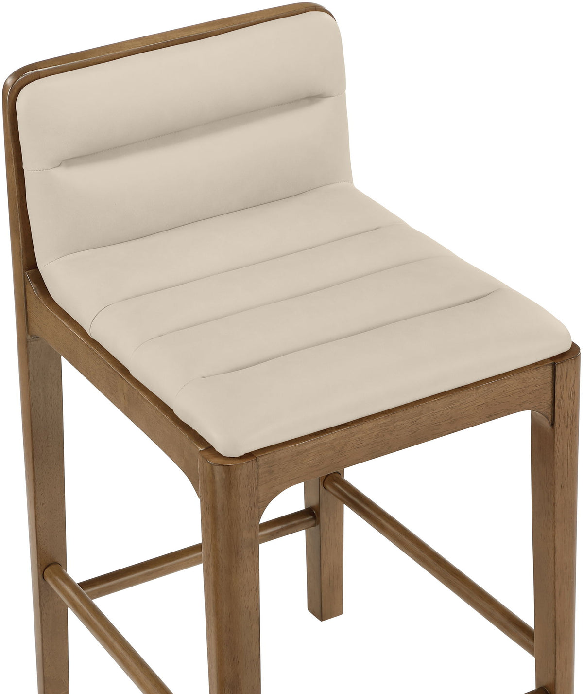 Ellis - Vegan Leather Upholstered Counter Stool (Set of 2) - Brown Base