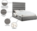 Adam - Chenille Fabric Bed With 70.5" Headboard