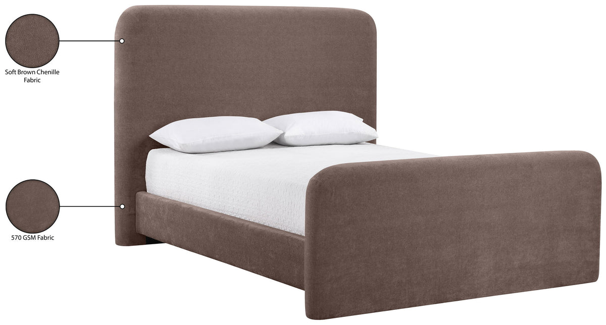 Fira - Chenille Fabric Upholstered Bed