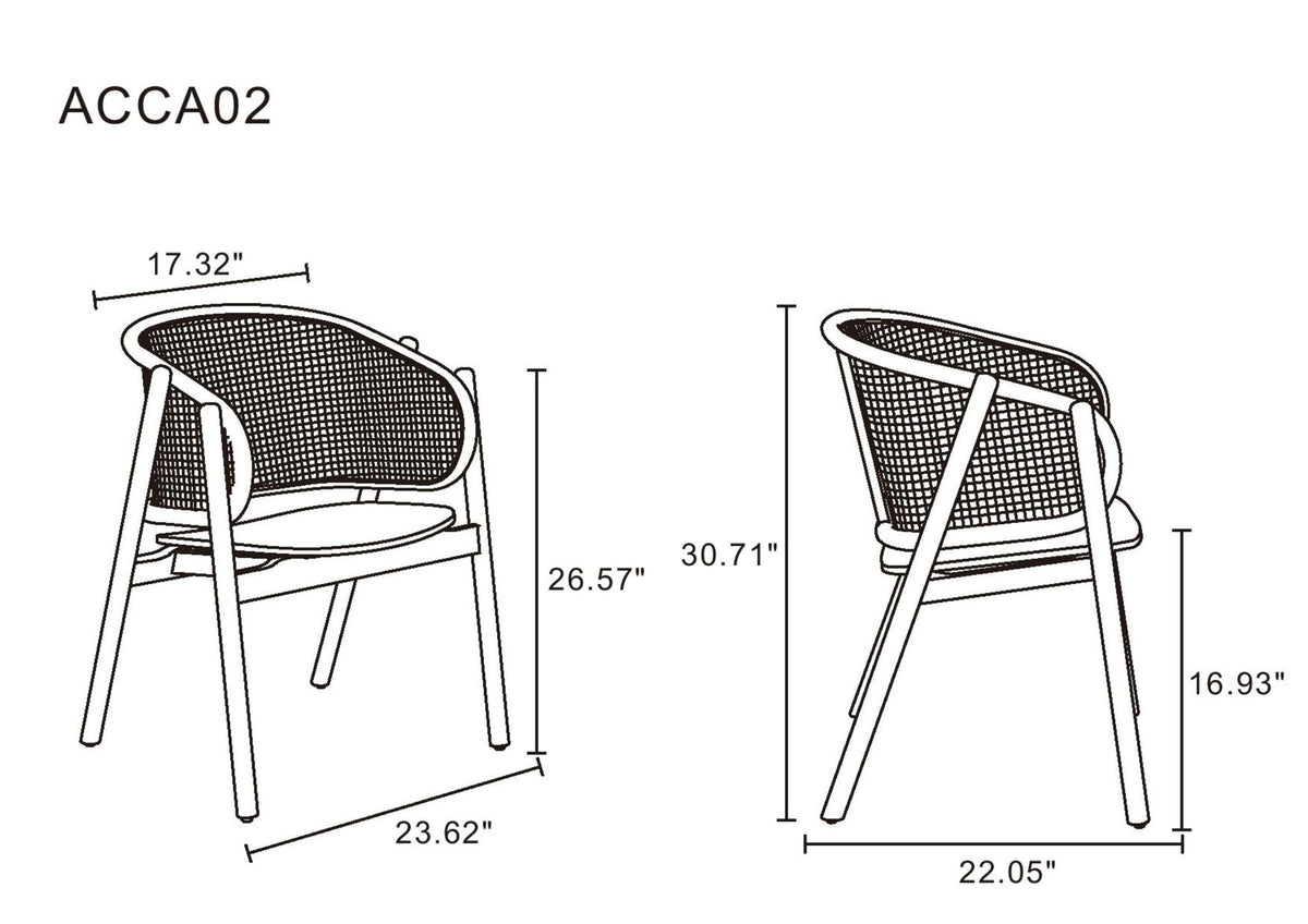 Versailles - Accent Armchair - Black And Natural