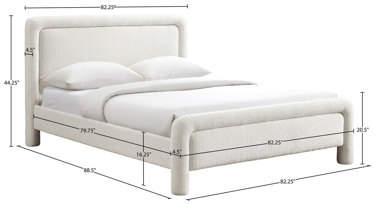 Baylor - Fabric With Interwoven Chenille Upholstered Bed