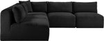 Shaggy - 5 Piece Modular Corner Armless Sectional