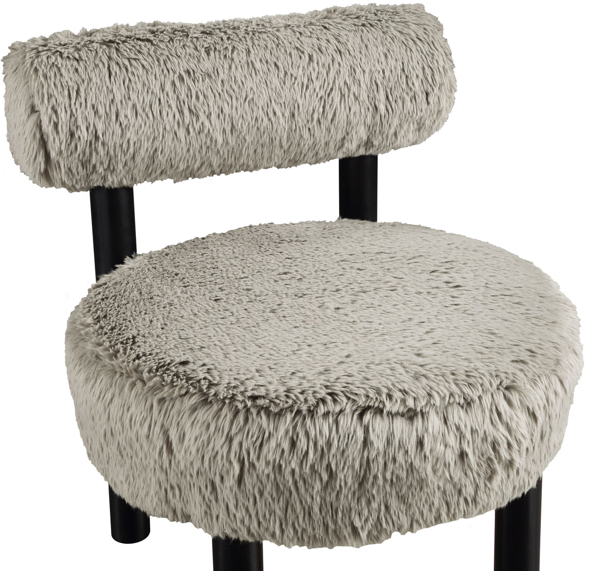 Ambre - Vegan Shearling Fabric Upholstered Accent Chair - Taupe