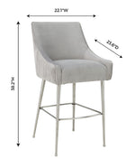 Beatrix - Pleated Velvet Stool