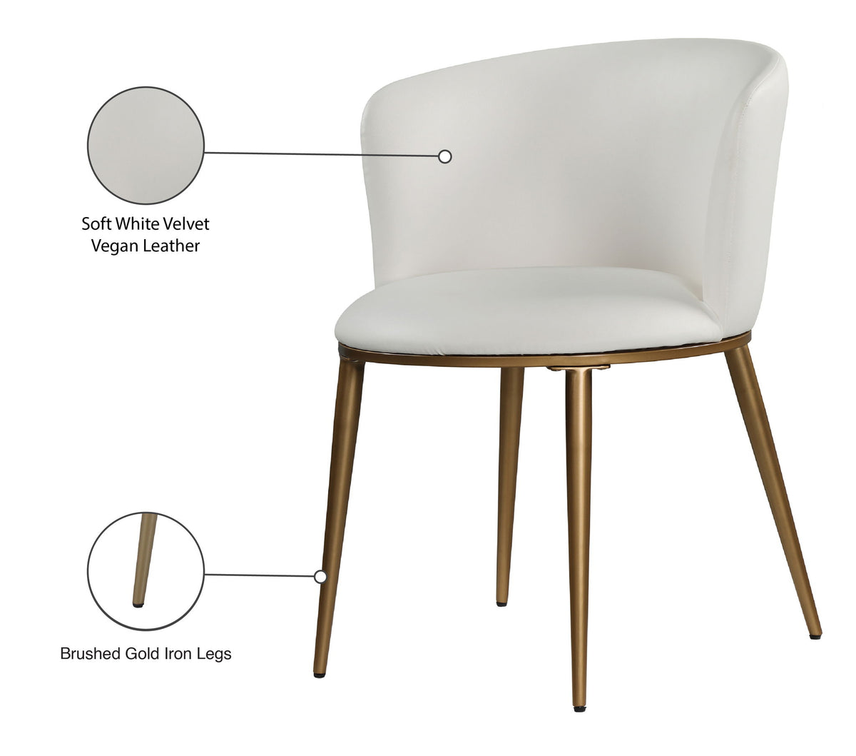 Skylar - Dining Chair with Gold Legs (Set of 2)
