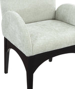 Waldorf - Chenille Dining Arm Chair With Black Legs