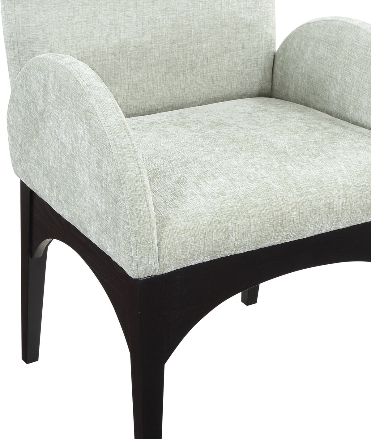 Waldorf - Chenille Dining Arm Chair With Black Legs
