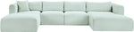 Shaggy - 5 Piece Modular Sectional With Chaise And Ottoman