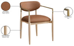 Riccio - Dining Arm Chair (Set of 2) - Natural And Gold Frame