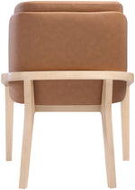 Navo - Faux Leather Upholstered Dining Chair - Natural Base