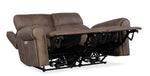 MS - Duncan Power Loveseat With Power Headrest & Lumbar - Dark Brown