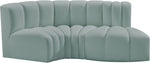 Arc - Faux Leather 3 Piece Modular L-Shaped Sofa