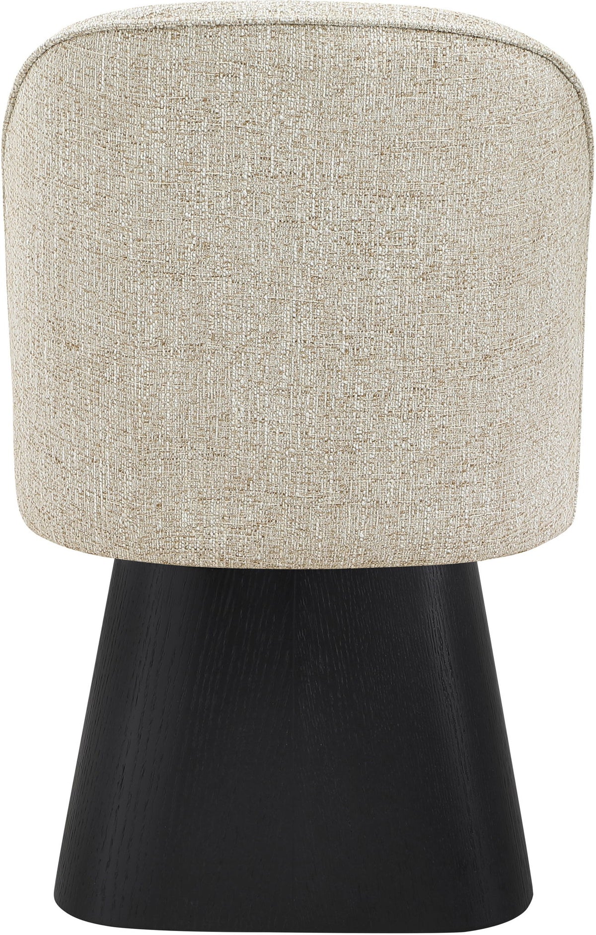 Marlowe - Linen Textured Fabric Upholstered Swivel Dining Side Chair - Stained Black