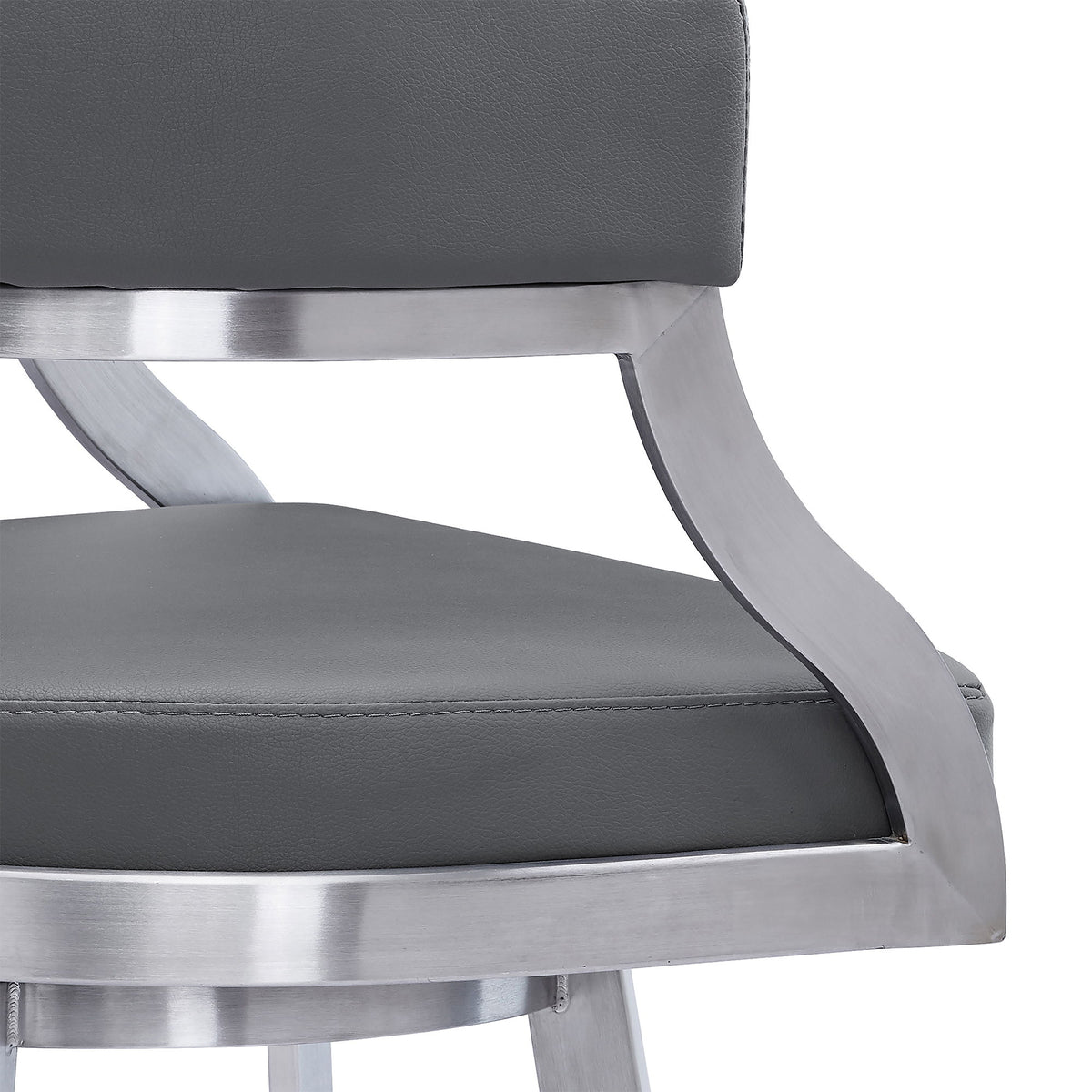 Saturn - Counter Height Bar Stool - Brushed Stainless Steel