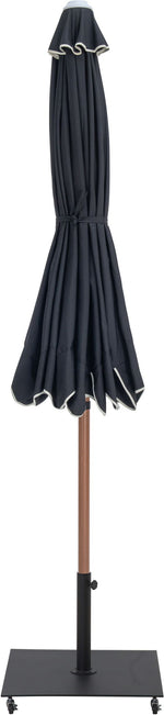 Amalfi - Aluminum Patio Umbrella - Black Base / Light Brown Pole