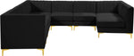 Alina - 8 Piece Velvet Modular Sectional