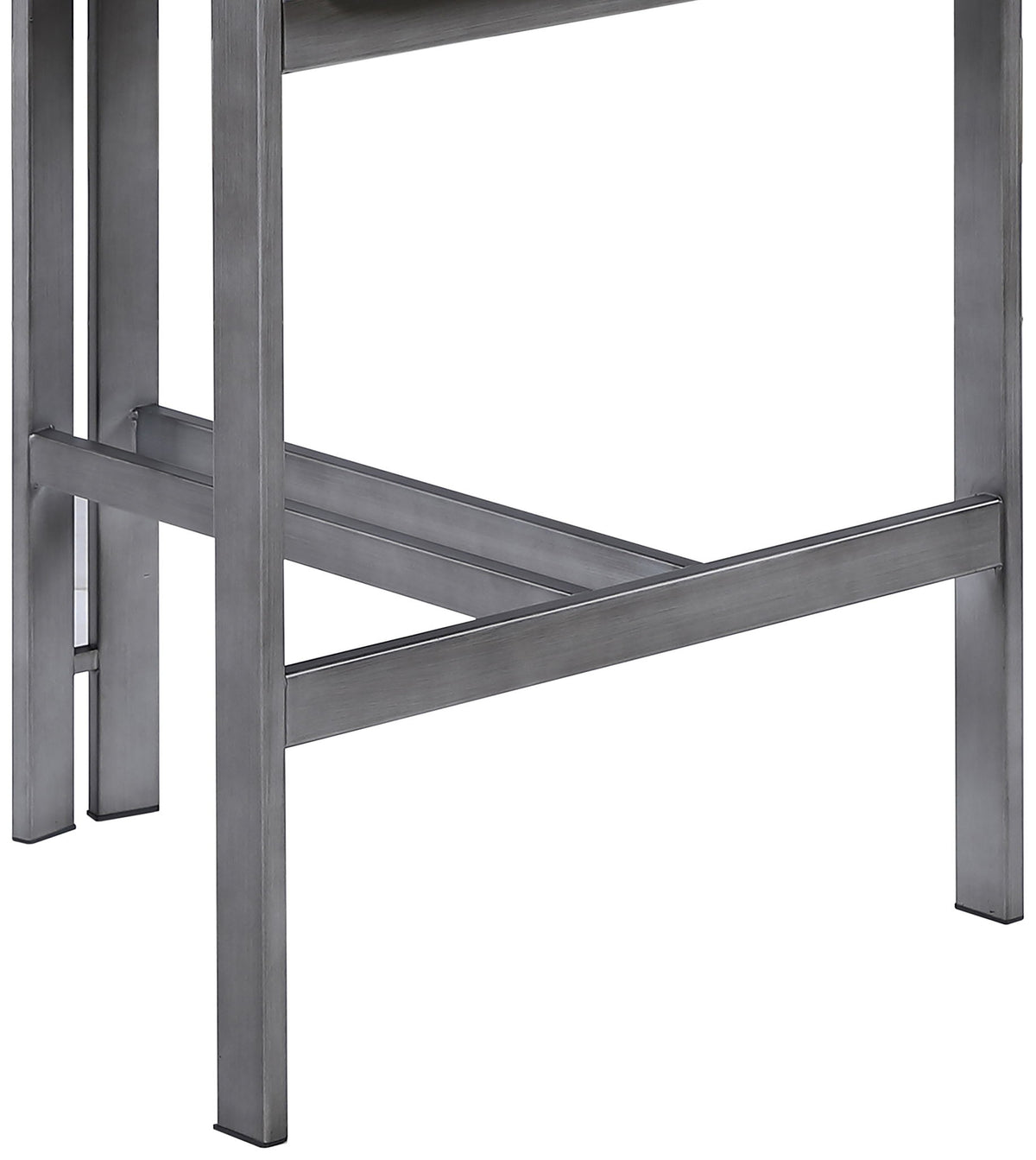 Aurum - Vegan Leather Upholstered Counter Stool With Gray Base