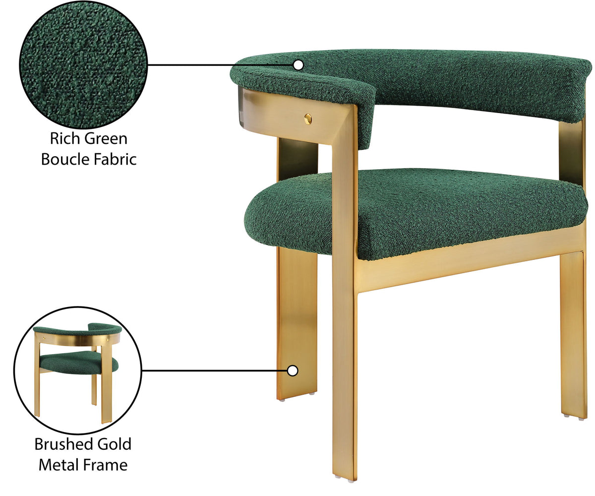 Romeo - Boucle Dining Chair With Gold Base (Set of 2)