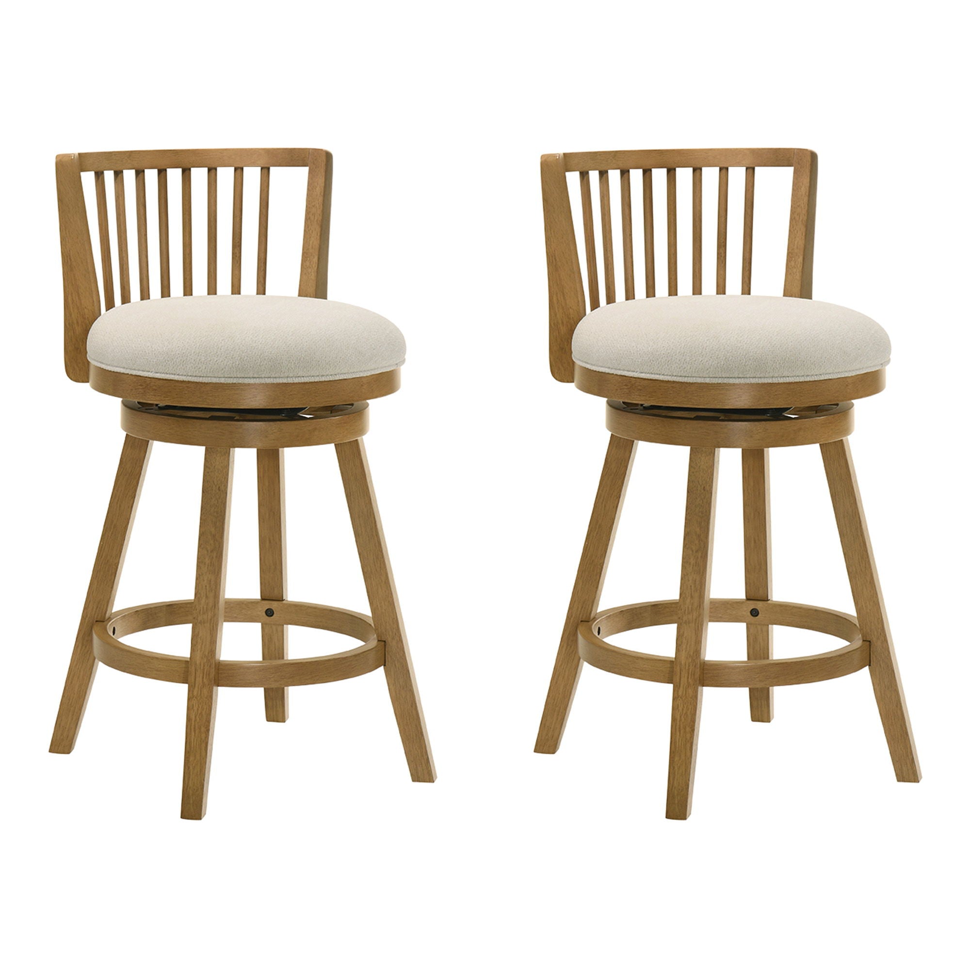 Harper - 26" Amber Glow Counter Height Rubberwood Swivel Barstool