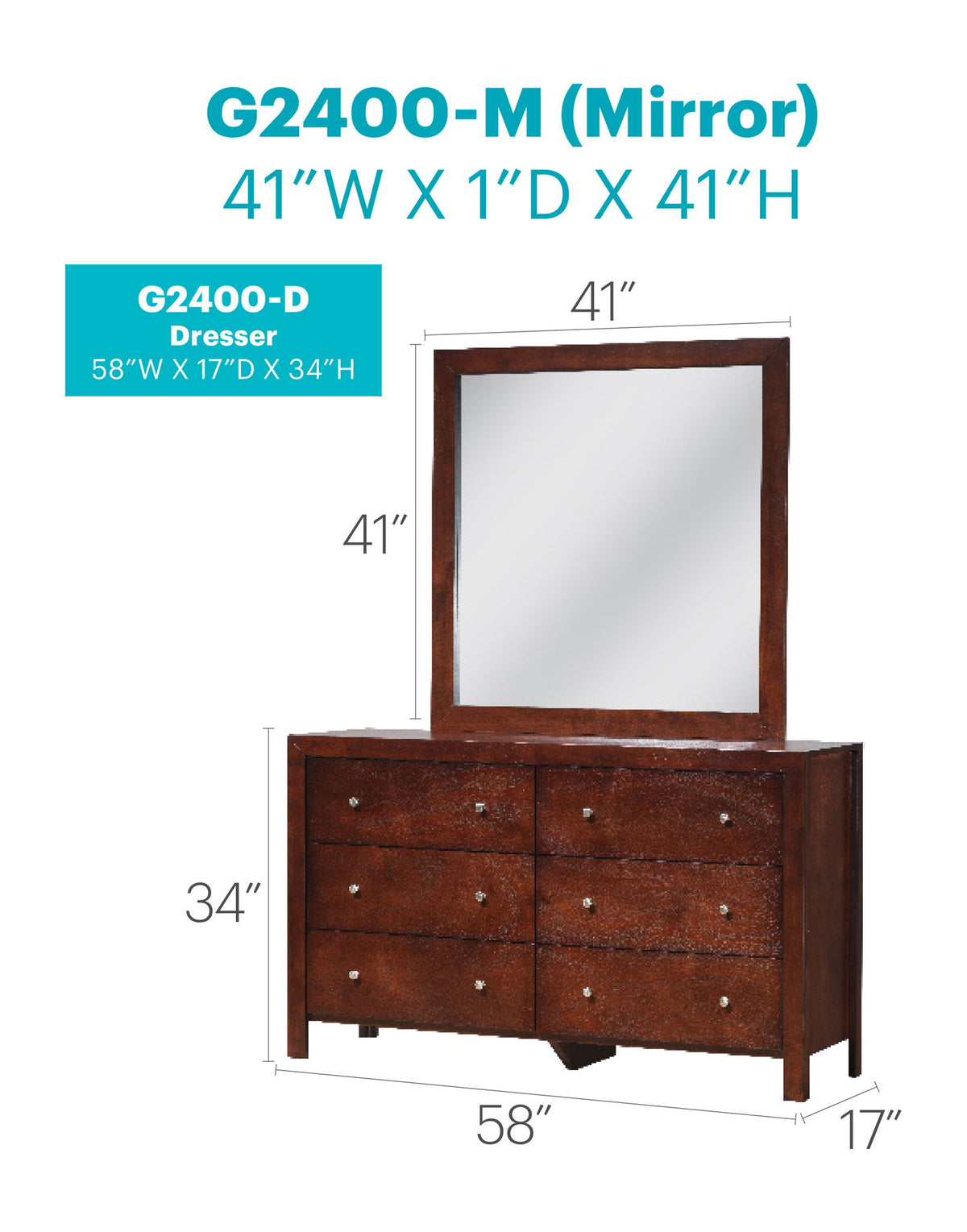 Glory Furniture - Burlington - Dresser