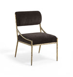 Bastille - Upholstered Dining Side Chair (Set of 2) - Brass Frame