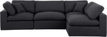 Comfy - 4 Piece Linen Fabric Modular Armless Sectional