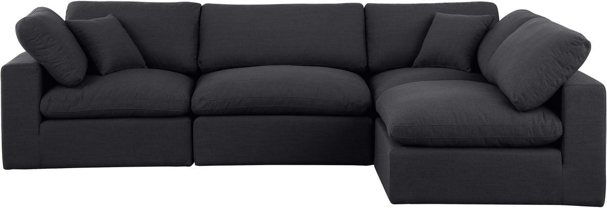 Comfy - 4 Piece Linen Fabric Modular Armless Sectional